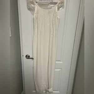 Gorgeous off white, beaded gown.
